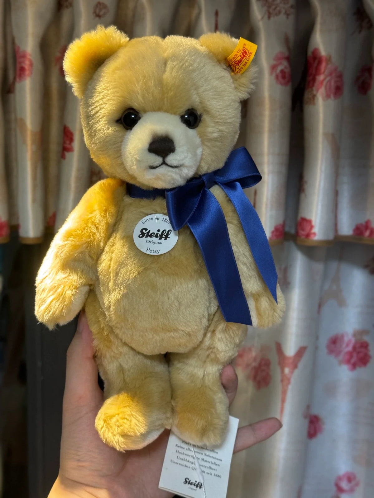 Steiff Brand with tag German Teddy Bear Petsy Joint Doll Original 1249 can al With Box