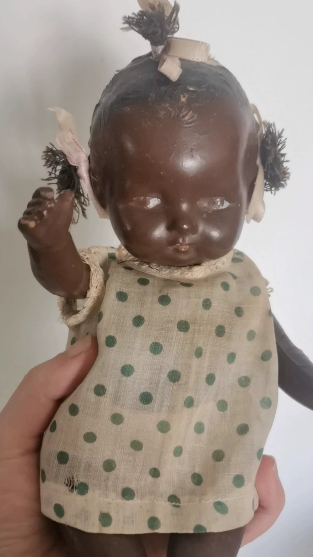 Antique bisque doll 20cm composition 5-joint original outfit