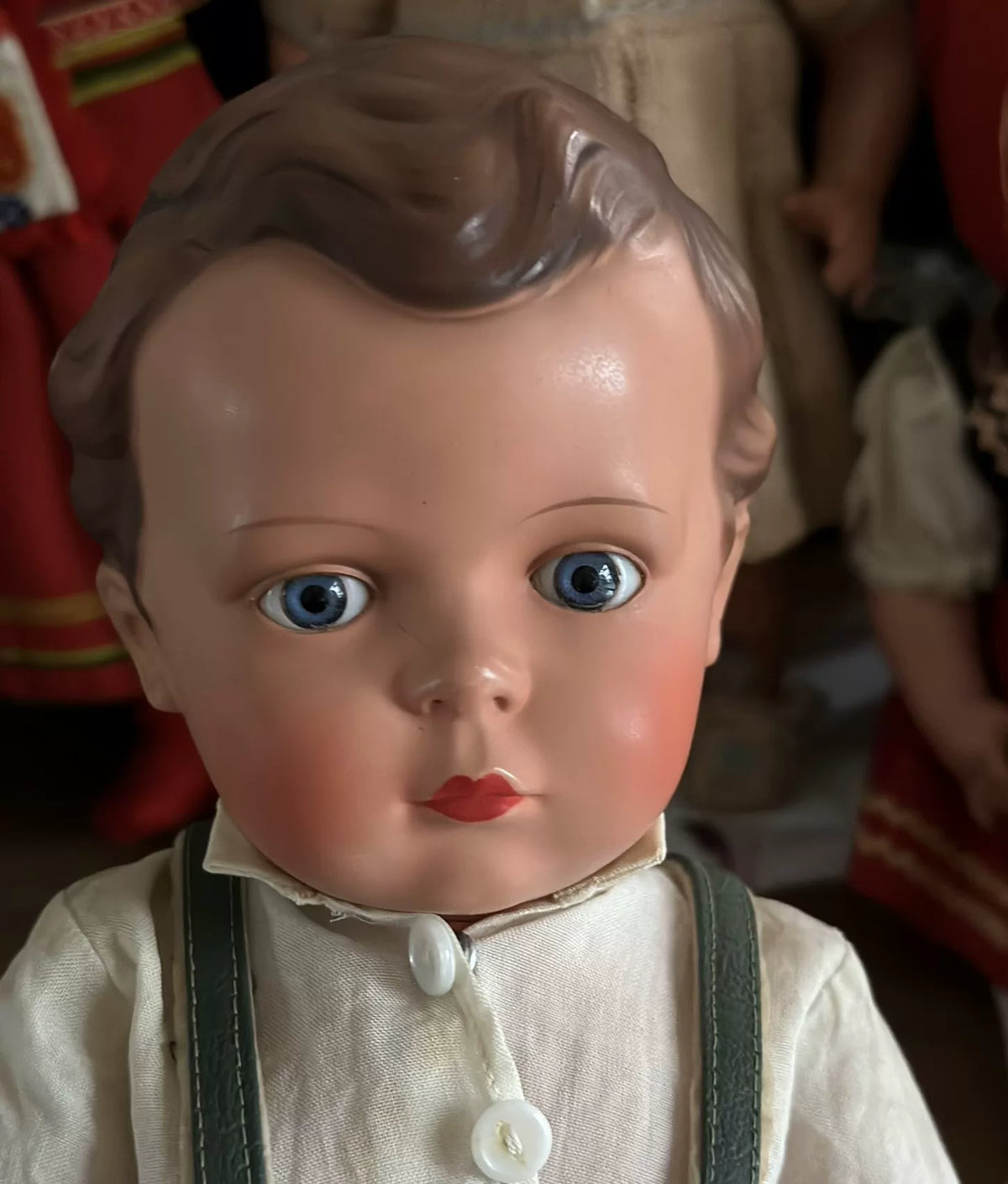 040926-doll-32 Antique German Cellulo Doll Little Turtle Glass Eye Doll