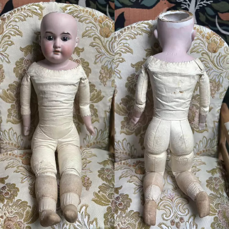 040926-doll-272 Antique German Soup Doll Armand Marseille 370DEP Cortex Body Doll