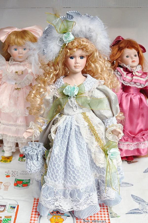 040926-doll-287 Antique Ceramic Doll Blue Victorian Ceramic Girl