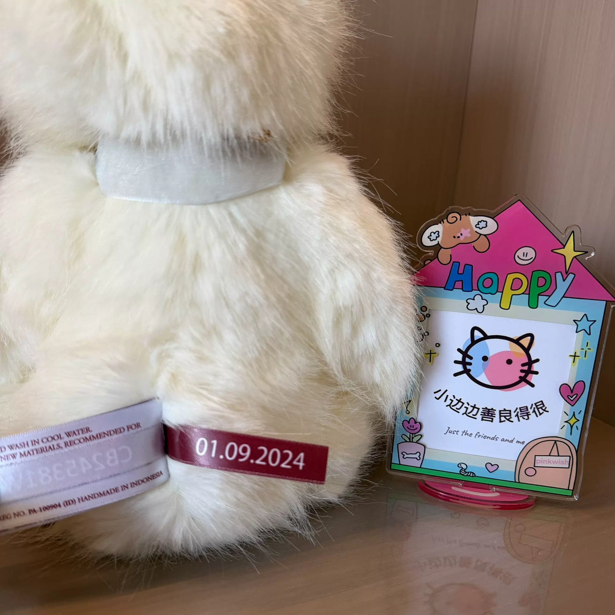 260926-toy-31 Charlie Bears British Plush Toy Journey Adzuki Bean Sprout Fresh Bear White with Han 37cm With Box