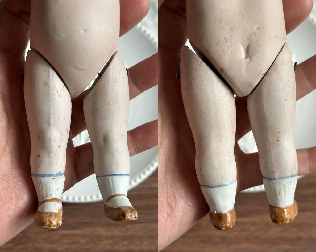 040926-doll-252 German Limbach Double Bow Girl Full Porcelain Doll
