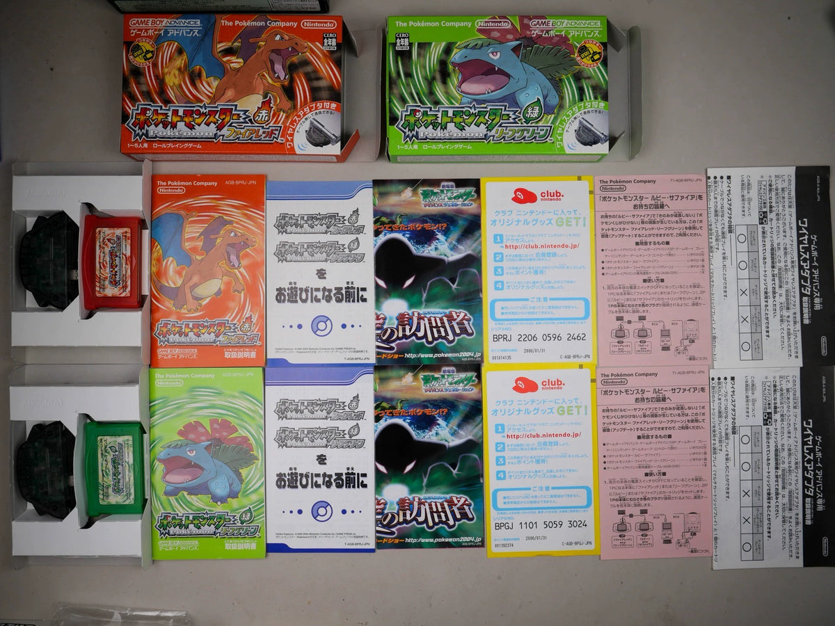 GBA game, Pokemon, five-piece collection of rubies, sapphires, emeralds and fiery red, leafy green. The color is as shown in the picture, the original medieval cassette, the box is full, the overall state is good, the contents are complete, the is normal