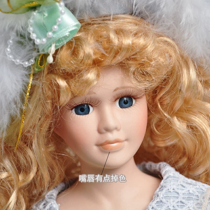 040926-doll-287 Antique Ceramic Doll Blue Victorian Ceramic Girl