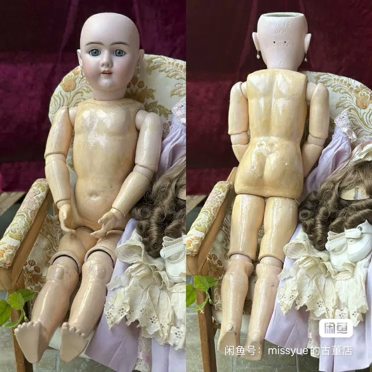 040926-doll-228 Antique German Soup Doll Joint Body Handwerck109 Dep 30 \"Large Size Doll