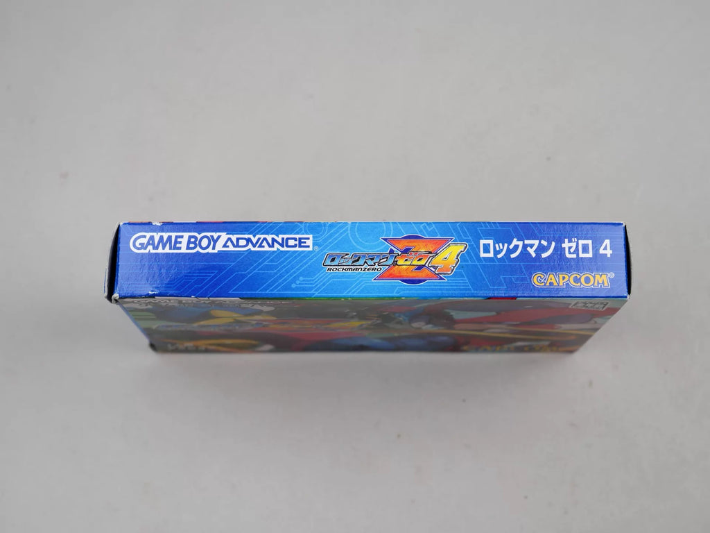 120926-toy-43 GBA game, Rockman Zero4, original genuine cassette, rare, color as shown in the picture, full box, box has traces of normal use, chip memory, function, transparent protective box included in shipping.