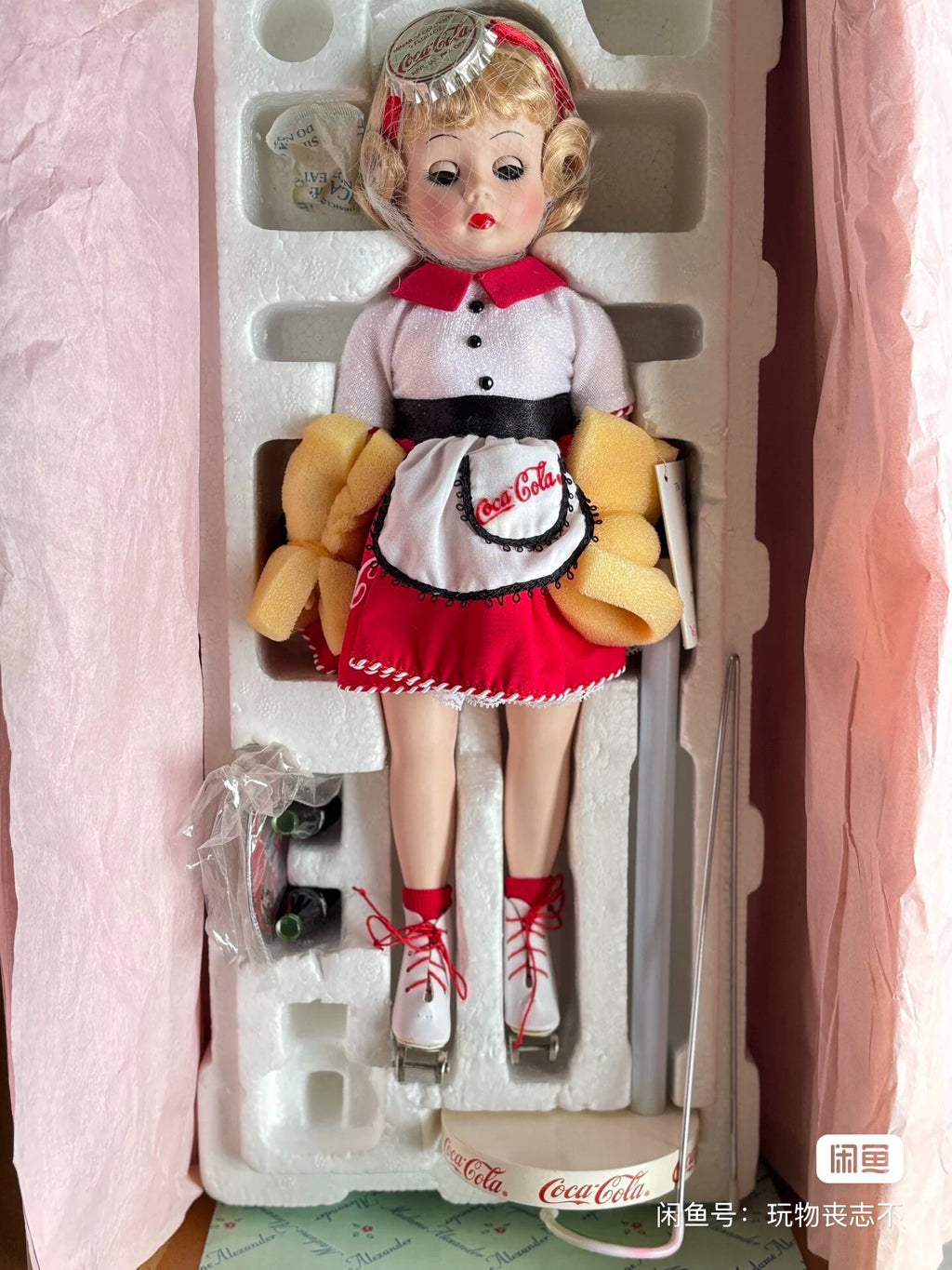 260926-toy-63 Coca-Cola full ceramic porcelain doll madame Alexander