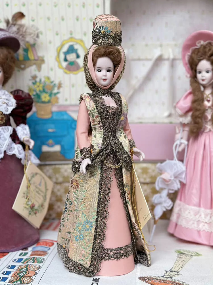 040926-doll-62 Western antique boudoir series French vintage thick soup full porcelain doll women porcelain doll