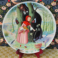 040926-doll-203 French Limoges Antique Dollhouse Decoration Limited Edition Collectible Decorative Plate Little Red Hat Theme Plate With Damaged Flaws