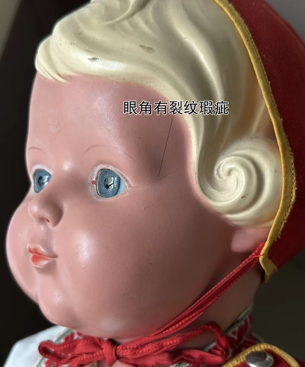 040926-doll-280 Antique German Cellulo Doll Little Turtle Glass Eye Doll