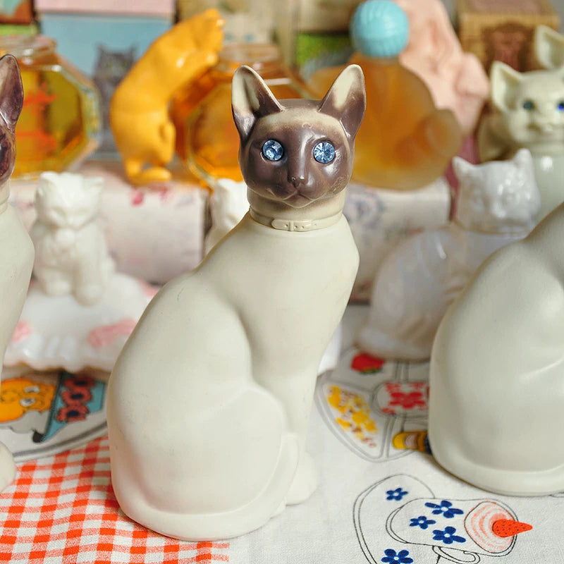 040926-doll-82 Western antique old perfume bottle Avon elegant fragrance Siam cat pillow cat perfume bottle ornaments various