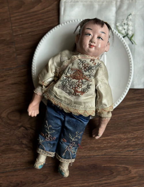 040926-doll-16 Chinese Qing Dynasty Doll Embroidered Puppet Nostalgic Doll