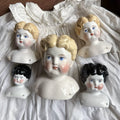 040926-doll-223 Antique German Parian Blonde Porcelain Head Doll China Doll