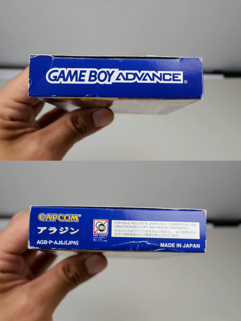 120926-toy-49 GBA game, magic lamp Aladdin, original genuine cassette, rare card, color as shown in the picture, box full, medieval fine, a little damage to the box, chip memory, normal function, transparent protective box included.