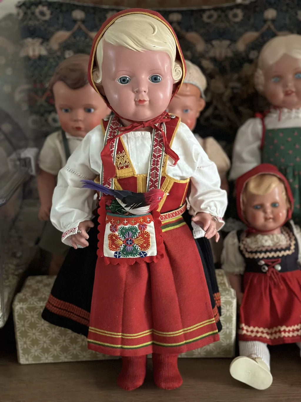 040926-doll-280 Antique German Cellulo Doll Little Turtle Glass Eye Doll