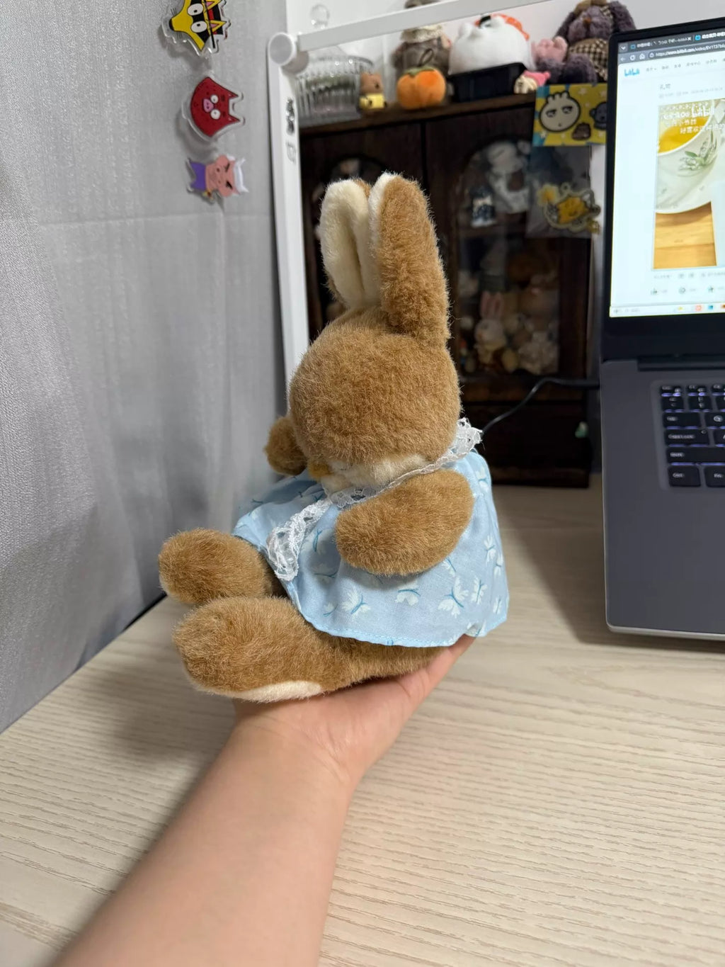250926-toy-47 Sleeping Rabbit bought overseas old material plush only standing cabin