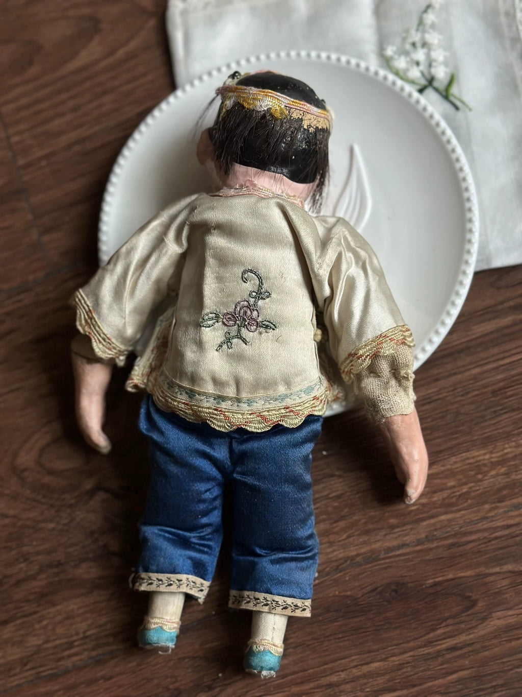 040926-doll-16 Chinese Qing Dynasty Doll Embroidered Puppet Nostalgic Doll