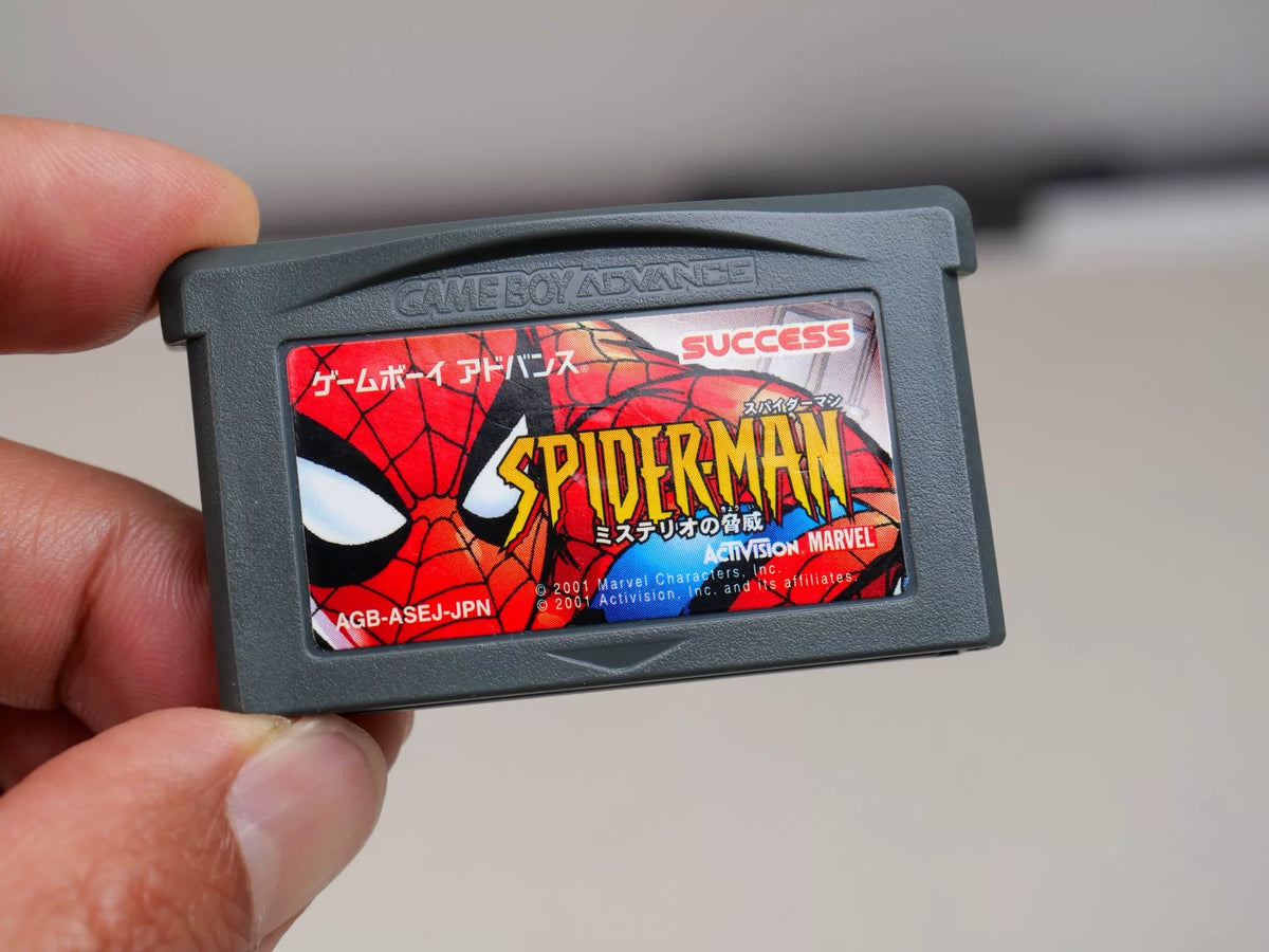 120926-toy-58 GBA game, Spider-Man, mysterious threat, genuine cassette, rare goods, naked card without original packaging box, coloring as shown, in good condition, chip memory, normal function, including shipping a storage box.