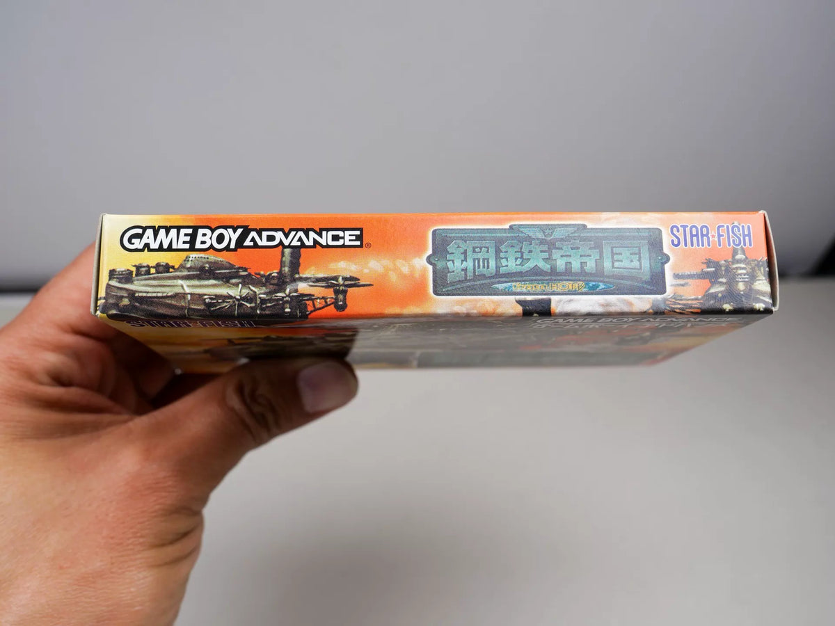 120926-toy-28 GBA game, steel empire, original genuine, as shown in the picture, the box is full, the US product is nearly new, the cassette chip memory, the function is normal, and the transparent protection box is delivered free of charge.