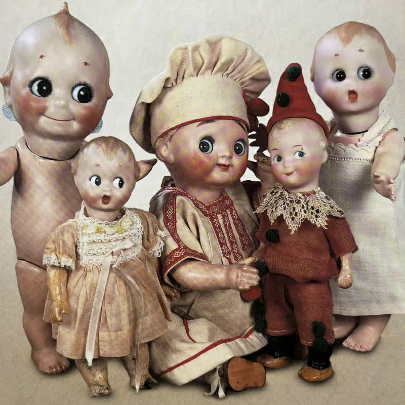 040926-doll-205 Antique German Miniature Slanted-Eyed Thick Soup Doll Full-Color Doll Collection and Illustrated Guide