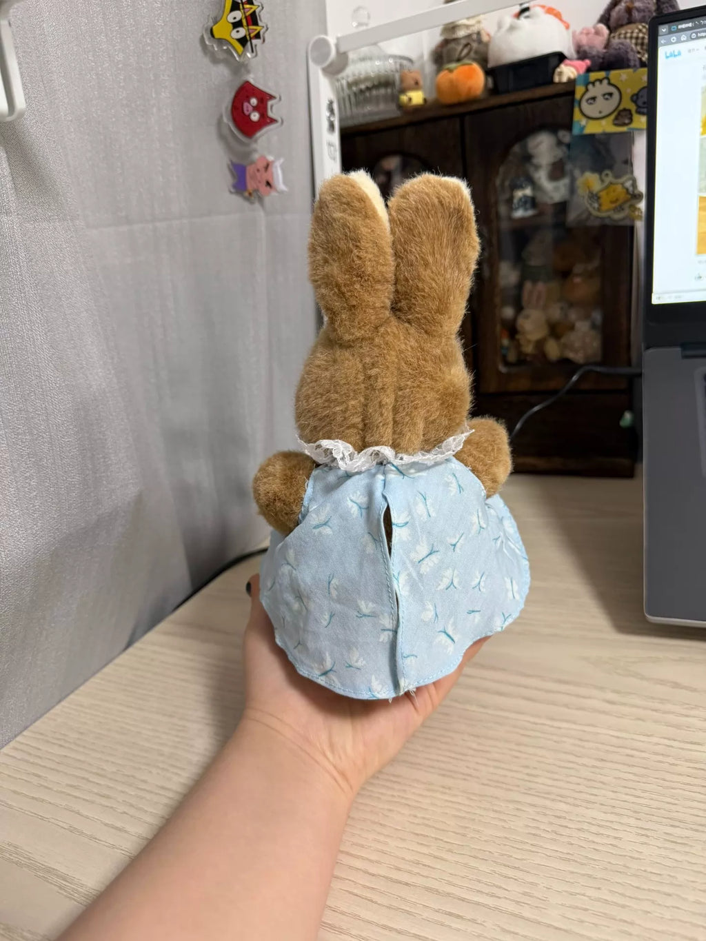 250926-toy-47 Sleeping Rabbit bought overseas old material plush only standing cabin