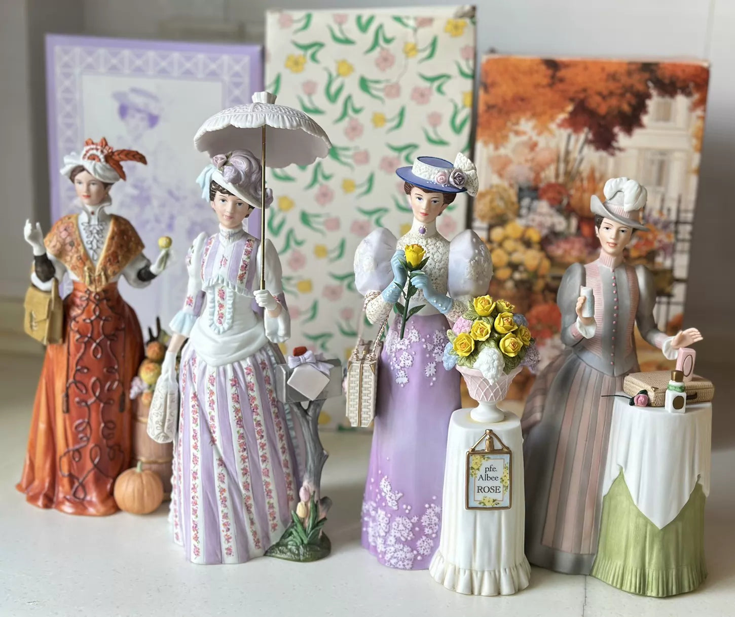 040926-doll-65 Avon Women's Porcelain Puppet Western Antique Women's Boudoir Vintage Ornaments