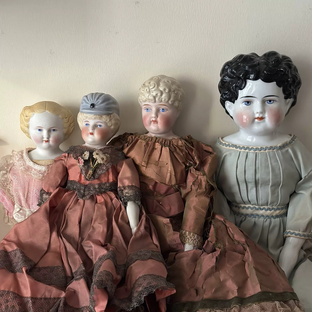 040926-doll-294 Antique German Special Hairstyle Porcelain Head Doll China Doll
