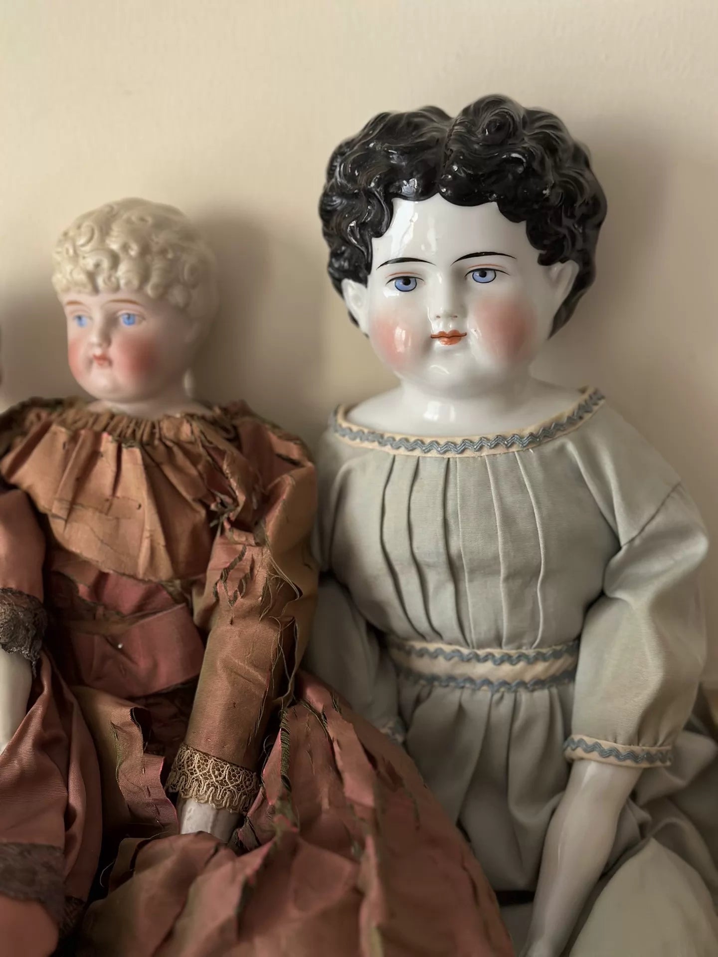 040926-doll-294 Antique German Special Hairstyle Porcelain Head Doll China Doll