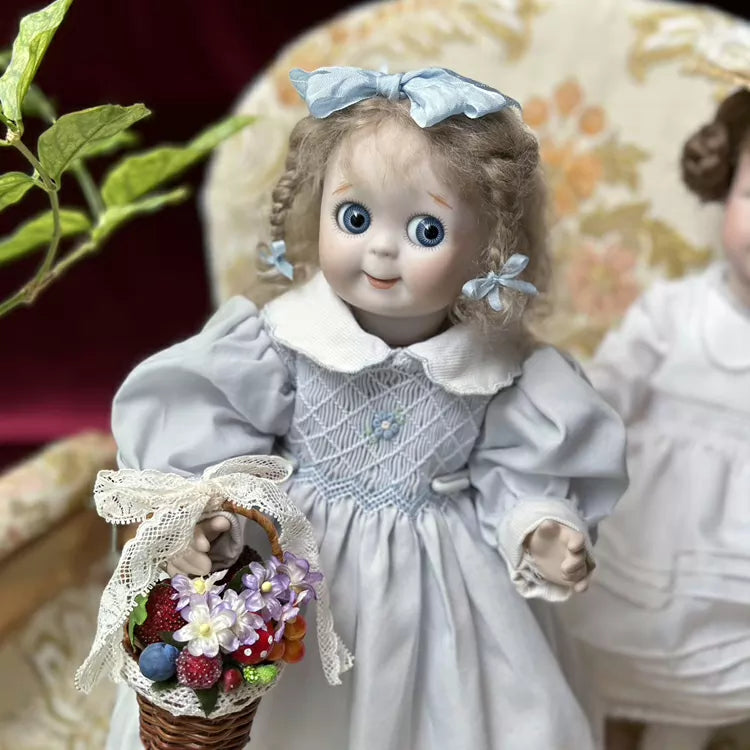 040926-doll-4 Antique ceramic doll German thick soup JDK221 small oblique all-porcelain five-joint body retro engraving