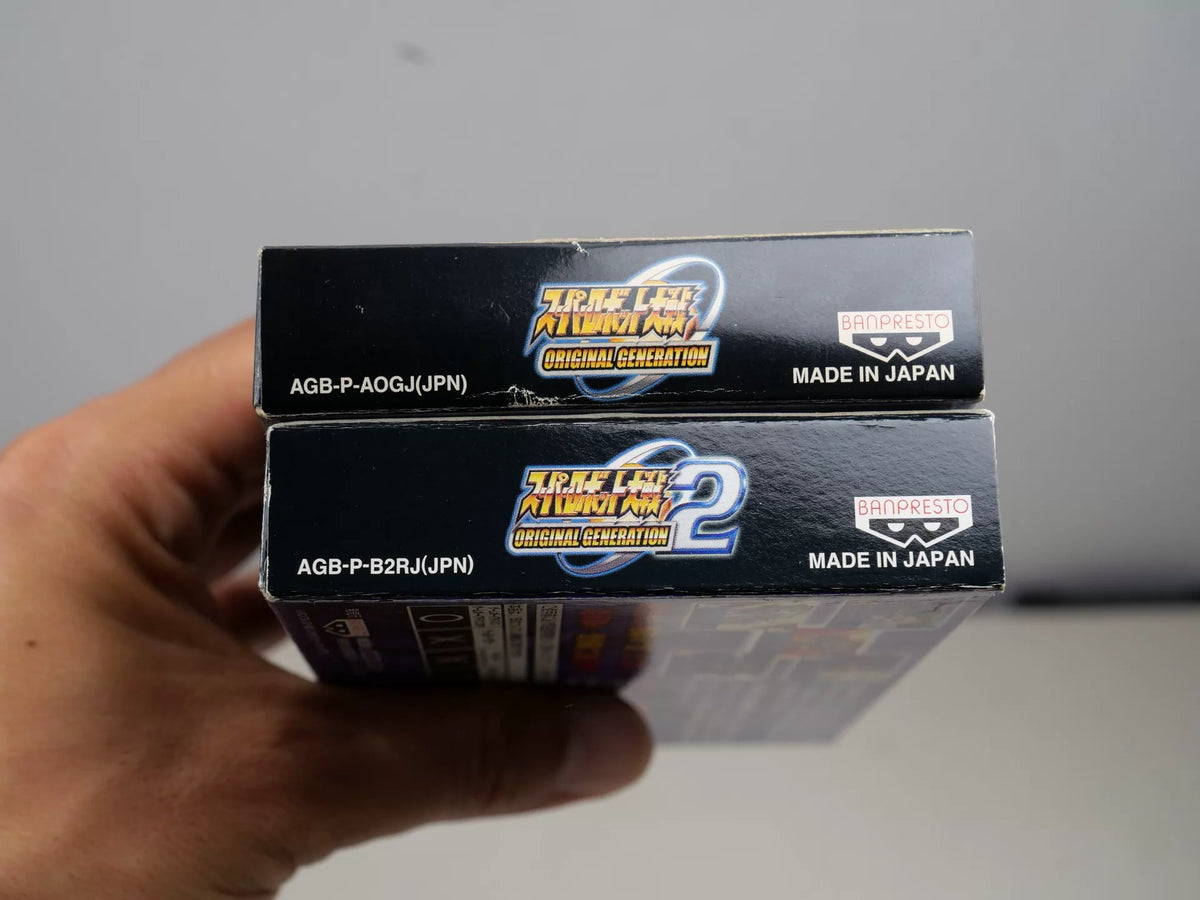 GBA game, Super Robot Wars OG1 + OG2. Original genuine cassette, as shown in the figure, the box is full, the state is good, the chip memory is normal, the two packages are priced, and the transparent protective box is delivered free of charge.