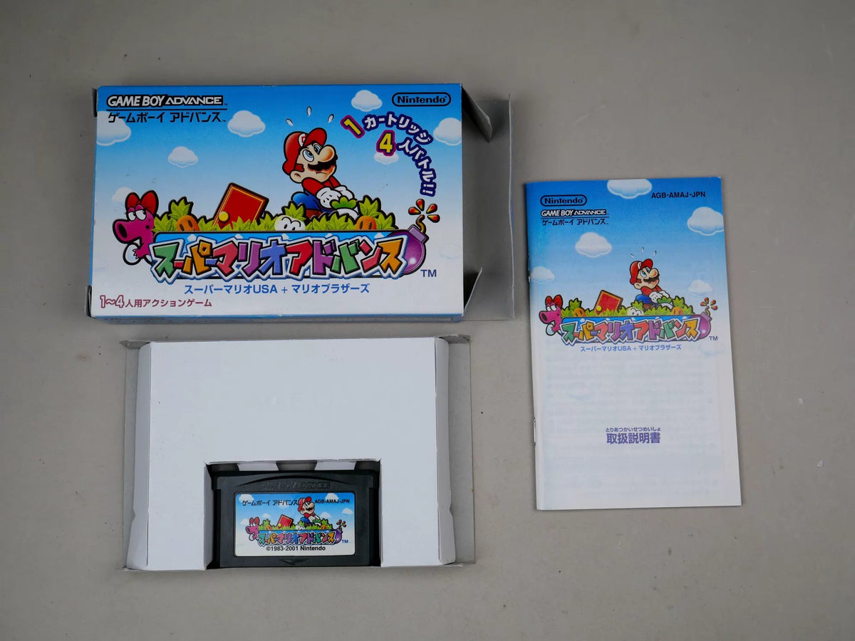 120926-toy-44 GBA game, Super Mario Bros. A1, original genuine, color as shown in the picture, full box, slight damage to the box, cassette chip memory, normal function, free shipping transparent protective box.