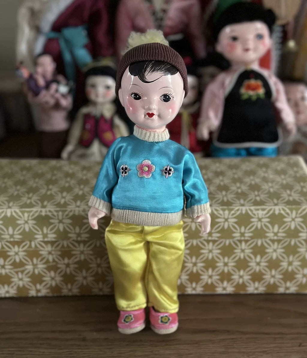 040926-doll-211 Antique Dolls Chinese Ethnic Dolls Embroidered Dolls