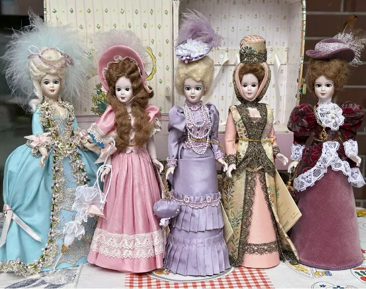 040926-doll-62 Western antique boudoir series French vintage thick soup full porcelain doll women porcelain doll