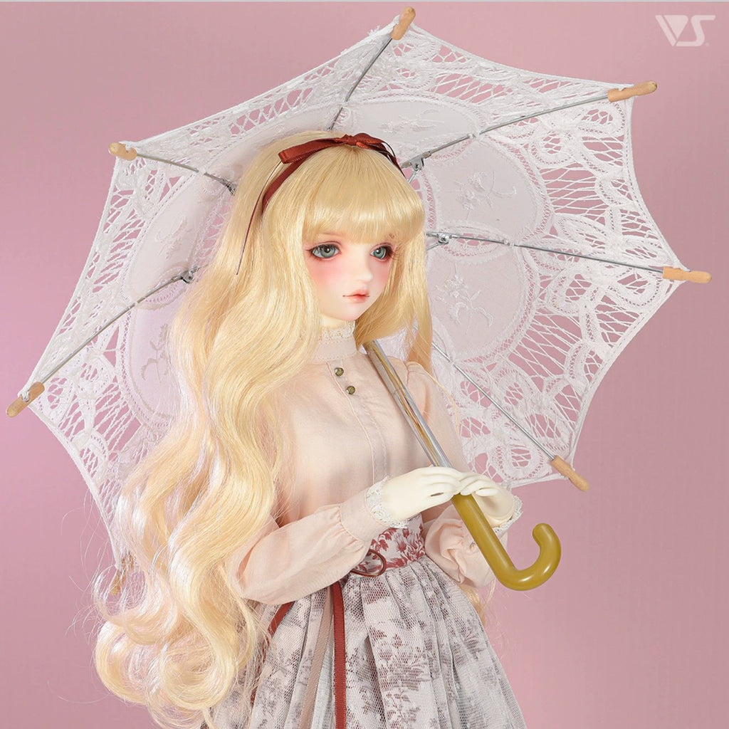 021026-toy-21 Volks Dollfie nostalgic lace parasol white black SD DD doll New