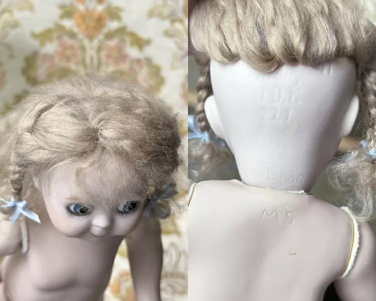 040926-doll-4 Antique ceramic doll German thick soup JDK221 small oblique all-porcelain five-joint body retro engraving