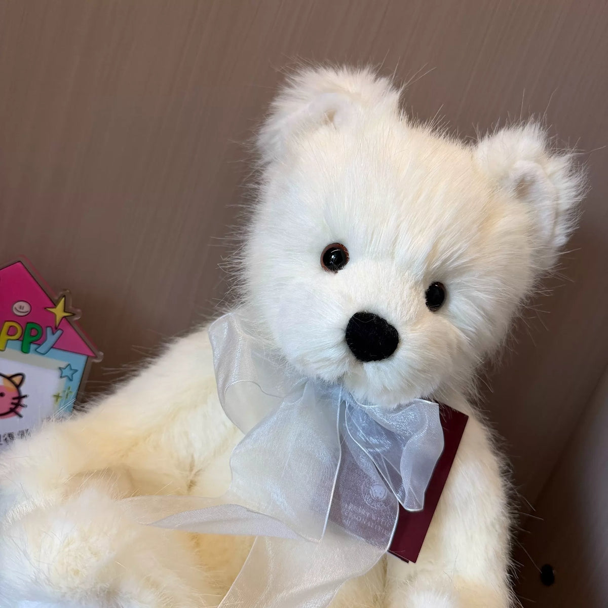 260926-toy-31 Charlie Bears British Plush Toy Journey Adzuki Bean Sprout Fresh Bear White with Han 37cm With Box