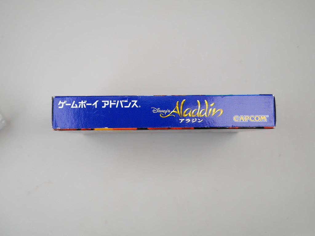 120926-toy-49 GBA game, magic lamp Aladdin, original genuine cassette, rare card, color as shown in the picture, box full, medieval fine, a little damage to the box, chip memory, normal function, transparent protective box included.