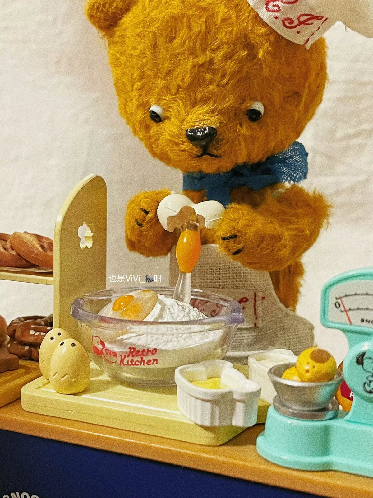 260926-toy-19 Steiff Blythe puppet five-joint teddy bear chef