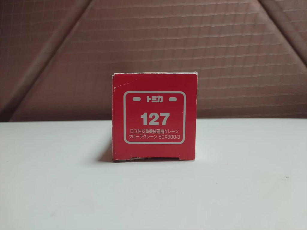 150926-toy-41 Tomica out-of-print new car attachment long car length box No. 127 Hitachi Sumitomo Heavy Industries Construction Machinery Hitachi Sumitomo Heavy Industries Construction crane SCX900-3
