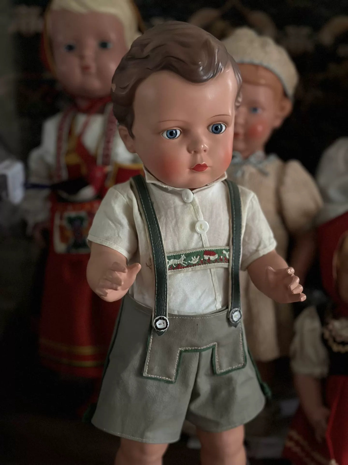 040926-doll-32 Antique German Cellulo Doll Little Turtle Glass Eye Doll