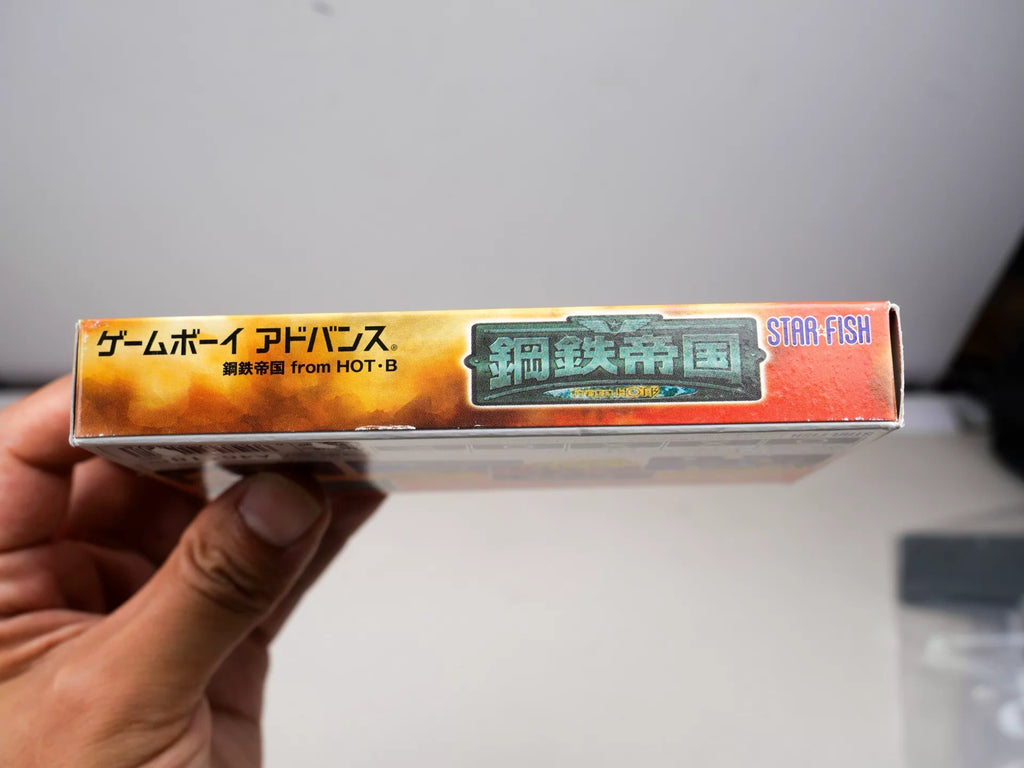 120926-toy-24 GBA game, steel empire, original genuine cartridge, color as shown in the picture, full box, good condition, flaws in the outer box, chip memory, normal function, transparent protective box included in shipping.