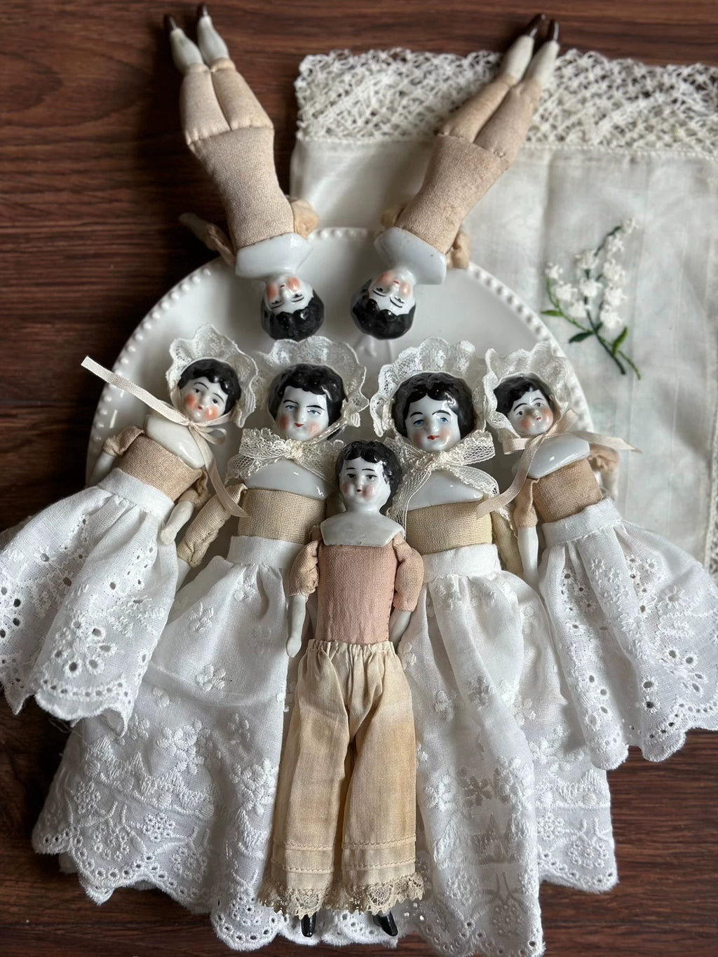 040926-doll-295 antique german mini porcelain head doll china doll puppet