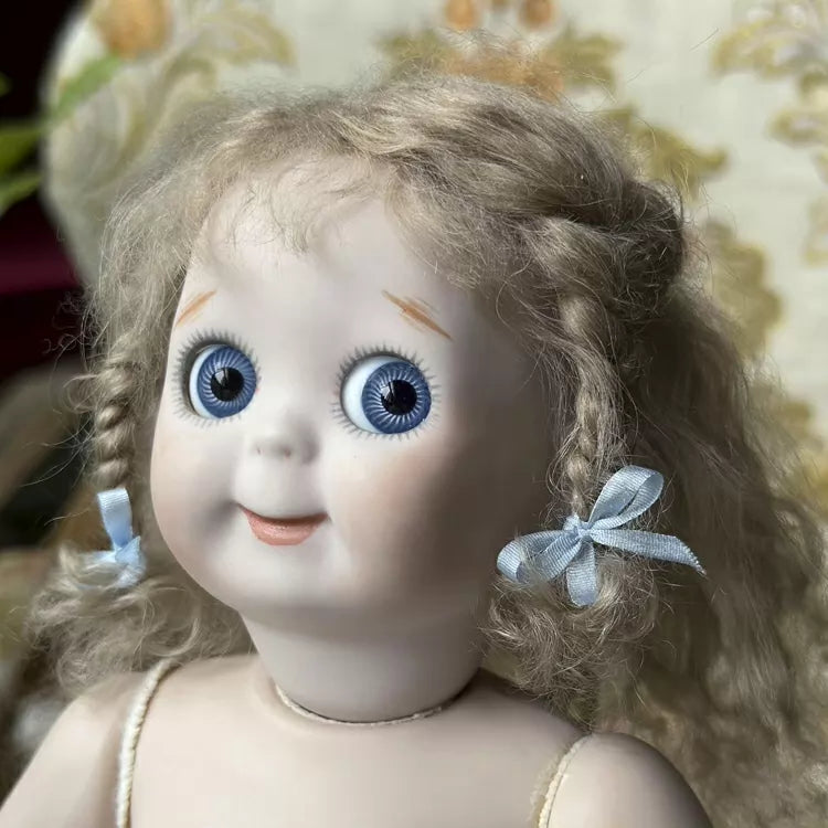 040926-doll-4 Antique ceramic doll German thick soup JDK221 small oblique all-porcelain five-joint body retro engraving