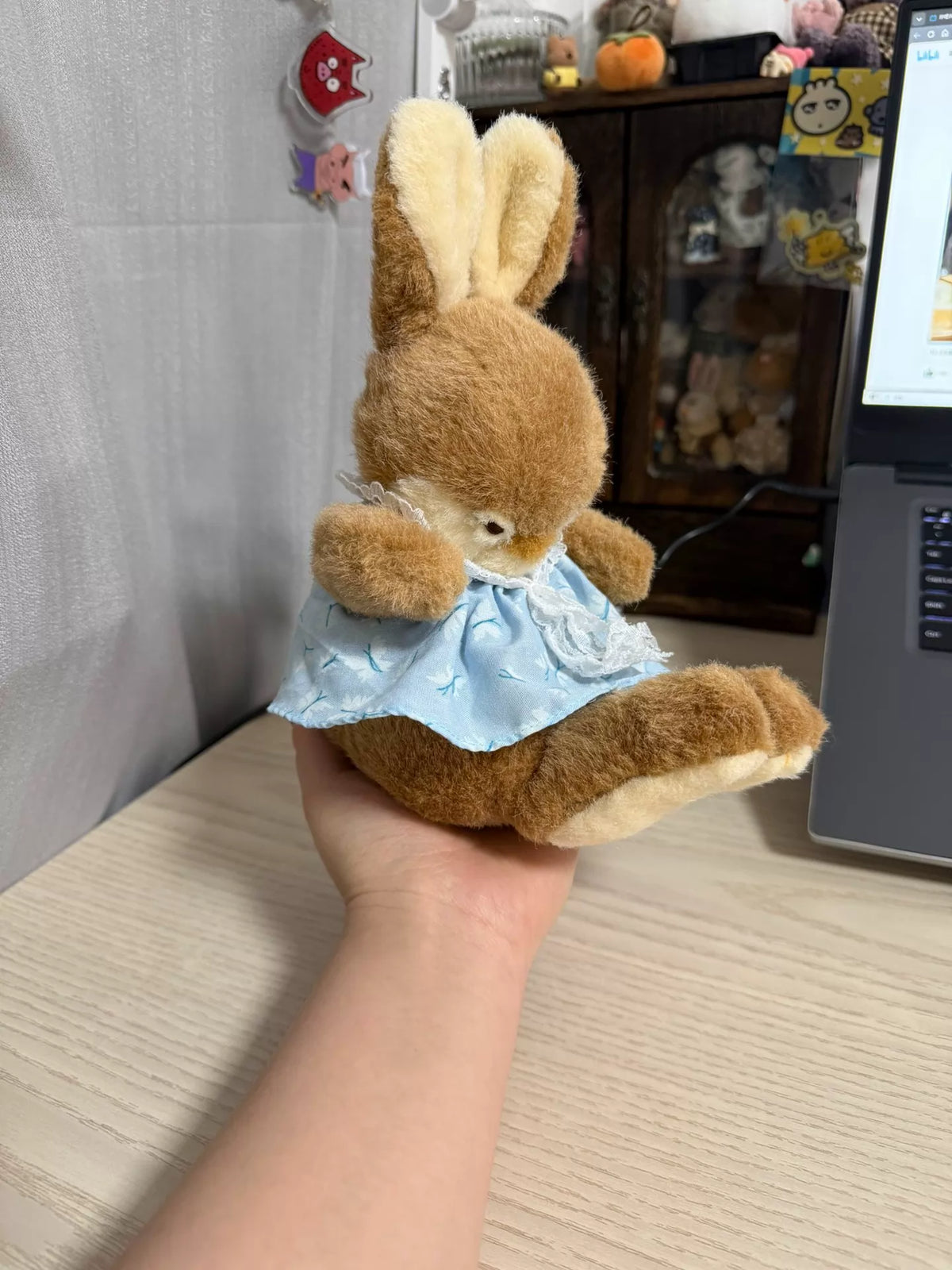 250926-toy-47 Sleeping Rabbit bought overseas old material plush only standing cabin