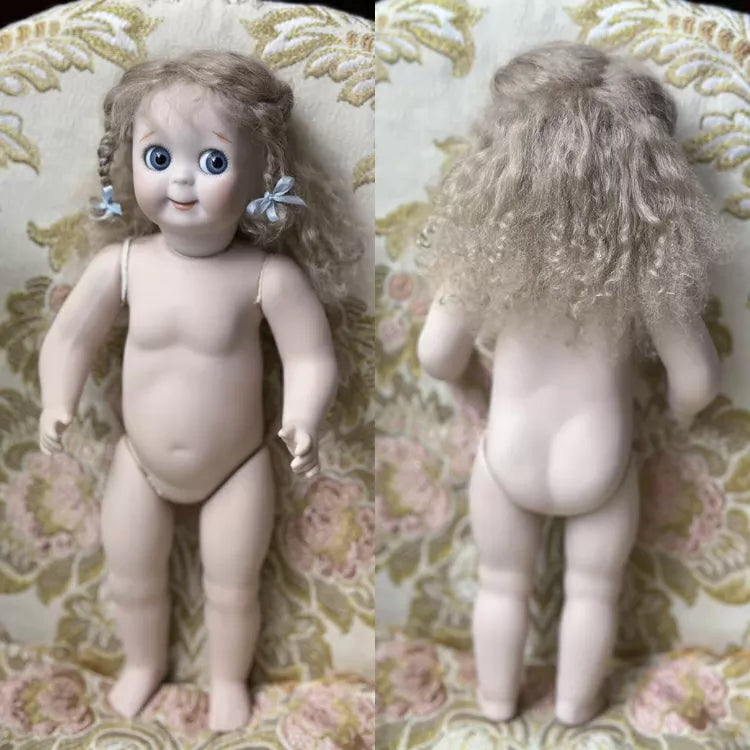 040926-doll-4 Antique ceramic doll German thick soup JDK221 small oblique all-porcelain five-joint body retro engraving