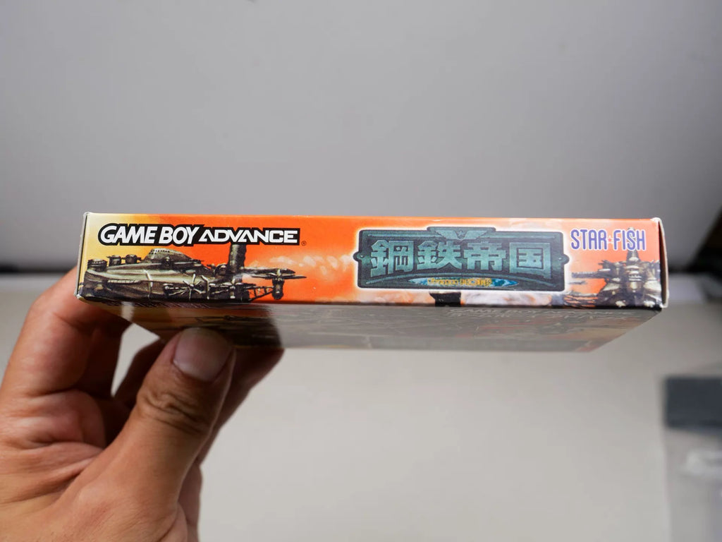 120926-toy-24 GBA game, steel empire, original genuine cartridge, color as shown in the picture, full box, good condition, flaws in the outer box, chip memory, normal function, transparent protective box included in shipping.