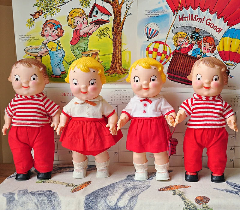 040926-doll-296 Spot Antique Gold Tomboy Tomato Soup Doll Campbell Soup Vintage Rubber Leather Doll Barbie Doll Piggy Bank