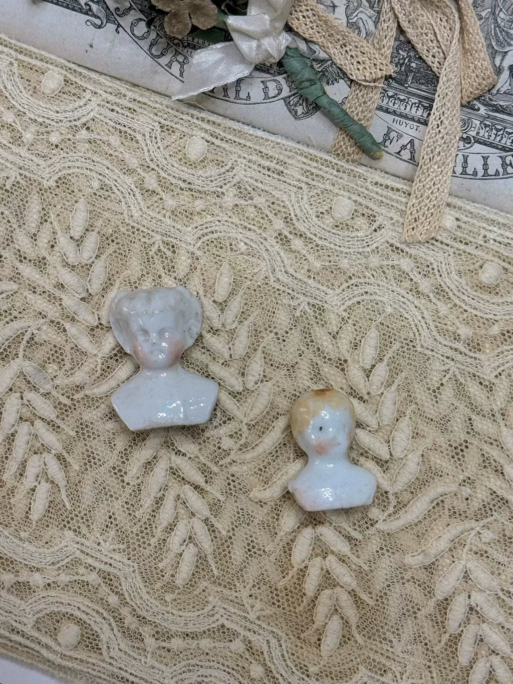 200926-toy-73 【古董迷你娃娃】冻人查理小全瓷瓷头china doll肩头娃娃