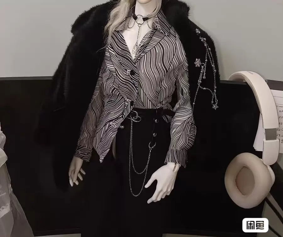 101026-toy-17 Full set of bjd 3 points uncle black crow deer sable suit jacket 70m s